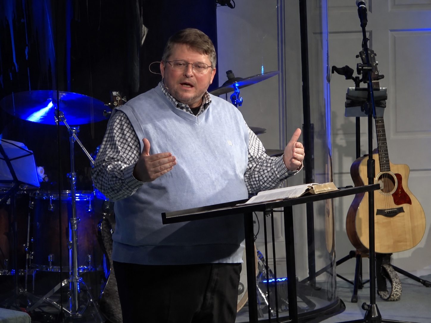 Chad Tucker teaching the Bible