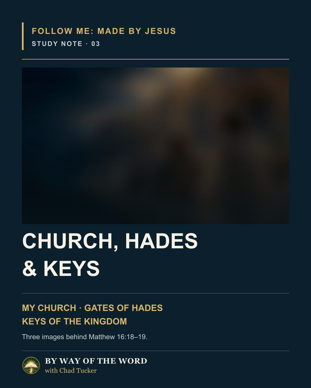 Church, Hades & Keys: Three Images Behind Matthew 16:18–19